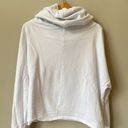 Z Supply  Women's XL Long Sleeve Oversized Hood Cropped White Hoodie Sweatshirt Photo 11