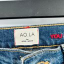 Alice + Olivia AO.LA | By  High Rise Slim Girlfriend Jeans Saint & Sinner Size 25 Photo 6