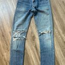 RE/DONE Levi's High Waisted Button Fly Straight Leg Ripped Jeans Size 26 Photo 0