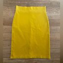 Labijou  Mustard Colored Stretch Pencil Skirt w/Back Slit size large Photo 0