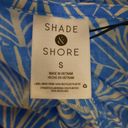 Shade & Shore  Swim Cover Up Top Women's Small Blue Tie Front Beach Pool Linen Photo 5