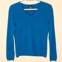 Only  Mine cashmere V neck Aqua blue sweater sz Mp Photo 1