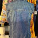 Christopher & Banks Christopher Banks Won Denim Vest, Fancy Buttons, 2 Side Pockets Distressed Sz M Photo 4