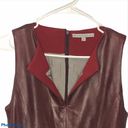 Melissa Beckley By Mellissa - Mila Oxblood Leather Dress Pleated Skirt Sleeveless size 4 Photo 4