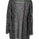 360 Cashmere  Gray Cheetah Print Open Cardigan Size Large Photo 0