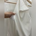Elliatt  Asymmetric Satin White Cocktail Halter Dress Size Medium Photo 4