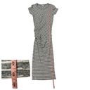 James Perse  Striped Tucked Maxi Dress - Gray/White - 1 (Small) Photo 4