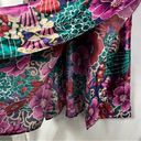 Vintage California Dynasty Purple & Teal Floral Satin Midi Kaftan L Size L Photo 4