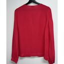 Kate Spade  Edison Ruffle Blouse Womens Size 14 Pink Long Sleeve Top Career Party Photo 6
