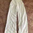 White Linen Pants Size M Photo 0