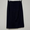 MM.LaFleur M.M. LaFleur The Cobble Hill Washable Wool Twill Navy Blue Pencil Career Skirt Photo 4