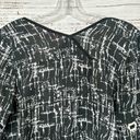 Lulumari Anthropologie  Black White Geometric Print Beaded Cutout Sleeve Top Photo 7