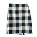 Talbots Size 6 Black and White Checkered High-Waist Pencil Skirt Photo 0