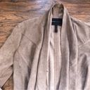 BCBGMAXAZRIA  • Jimmie Faux Suede Drape Jacket cropped waterfall Mocha tan beige Photo 2