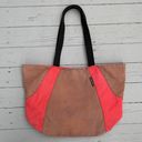 Equipment Tan/Pink Cotton Overland  Tote Bag Purse Photo 2