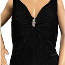 Onyx Nite  Iridescent Dark Black Blue Sleeveless Embellished Formal DRESS size 12 Photo 2