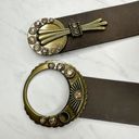 Chico's  Brown Leather Hook Buckle Belt Size Small S Medium M Womens Photo 4