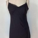 Esprit Vintage 90’s Solid Black Cotton Ruffle Sleeveless V-Neck Dress Photo 0