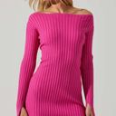 ASTR Pink Ribbed Midi Dress Photo 1