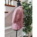 Sigrid Olsen  Women Pink Floral Cotton Half Sleeve 3 Buttons Fitted Blazer Photo 5