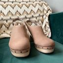 Loft // Beige Slingback Clogs Wood Heel Photo 1