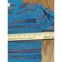 Ross Vintage Robin  Tight Knit Sweater Fair Isle‎ Blue Women’s size S Photo 3