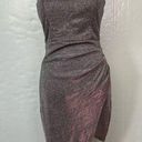 Honey and Rosie  Dress Size Medium‎ Asymmetrical Silver Pink Metallic Shimmer Photo 0