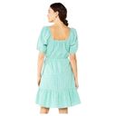 Draper James  RSVP Dress Womens XL Gingham Surplice Bubble Sleeve Peplum Green Photo 14