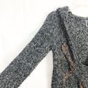 BKE  Embroidered V-Neck Gray Pullover Sweater Size Medium Photo 6