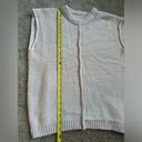 Solid Knitted Pullover Top, Casual Crew Neck Cap Sleeve Sweater Tank Top/Vest Photo 2