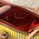 Dooney & Bourke  Yellow and White Striped Barrel Bag Photo 10