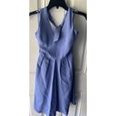 J.Crew  NWT 100% Silk Women’s Halter Neck  Fit & Flare Dress Blue Size 2 Petite ￼ Photo 1