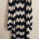 89th and Madison  women's large long sleeve white / blue longer cardigan Photo 0