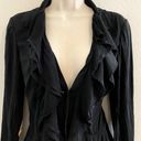 DKNY NWOT  silk ruffled cardigan/top. Sz 2 Photo 3