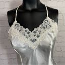 Linea Donatella  White Beaded Nightgown Lingerie Satin Babydoll Medium Photo 1