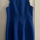 J.Crew  Cobalt Blue Scalloped Sleeveless Shift Dress - Size 8 Photo 2