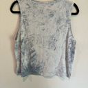 Lululemon  Train To Be Tank White Luna Blue Tye Dye Mesh Yoga Workout size 10 Photo 5