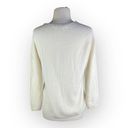 Brooks Brothers  Women 100% Cashmere Sweater | Cable Knit | White Cream Photo 3