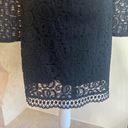 Laundry by Shelli Segal  Black Lace Cocktail Size 6 Sheath Bell Sleeves Classic Photo 6