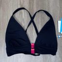 Bleu Rod Beattie  Women's Black/Pink Cross Back Jungle Book Bikini Top sz 34D Photo 0