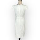 Betsey Johnson  V-Neck Sheath Dress Women's Petite 4P White Short Sleeve NWT Photo 2