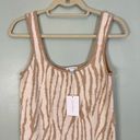 Lucy Paris  Dress M KRISTIN Zebra Knit Scoop Neck Bodycon Sleeveless Brown NWT Photo 5