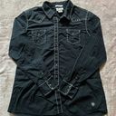 Ariat  Leigh Black Western Rhinestone Embroidered Snap Shirt Women's Sz XL Photo 0