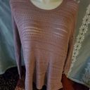 J.Jill  size extra large lavender sweater long sleeves crochet design.see-through Photo 5