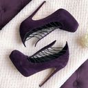 Brian Atwood BIAN ATWOOD PURPLE SUEDE BOOTIES (MADE IN ITALY) SIZE 10 Photo 2