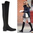 Stuart Weitzman  5050 Over the Knee Boots Suede Black Size 9.5 Photo 1