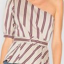 L'Academie   The Chloe Blouse Ivory Derby Stripe Belted NWT Size XS Photo 0