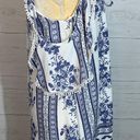 Trixxi Off the Shoulder Blue Floral Print Summer Dress Size M NWT Photo 5