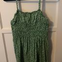 Target Green Floral Ruched dress Photo 0