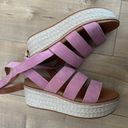 FitFlop  Eloise Back Strap Espadrille Leather Suede Wedge Sandals Heather Sz 8 Photo 4